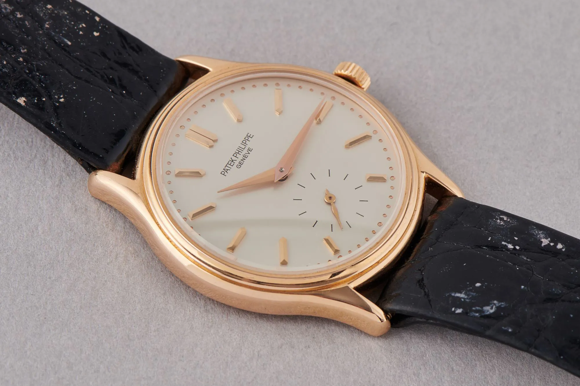 Patek Philippe Calatrava 3923 32mm 18k rose gold Cream white 6