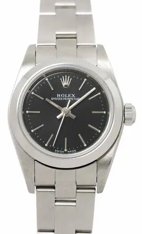 Rolex Oyster Perpetual 76080 25mm Stainless steel Black