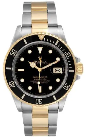 Rolex Submariner 16803 40mm Yellow gold and Stainless steel Black