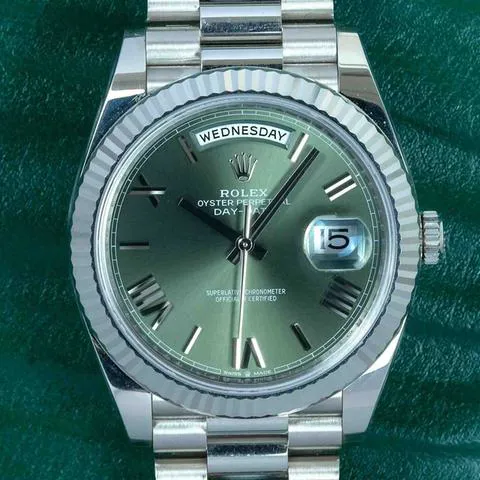 Rolex Day-Date 40 228239 40mm White gold Green