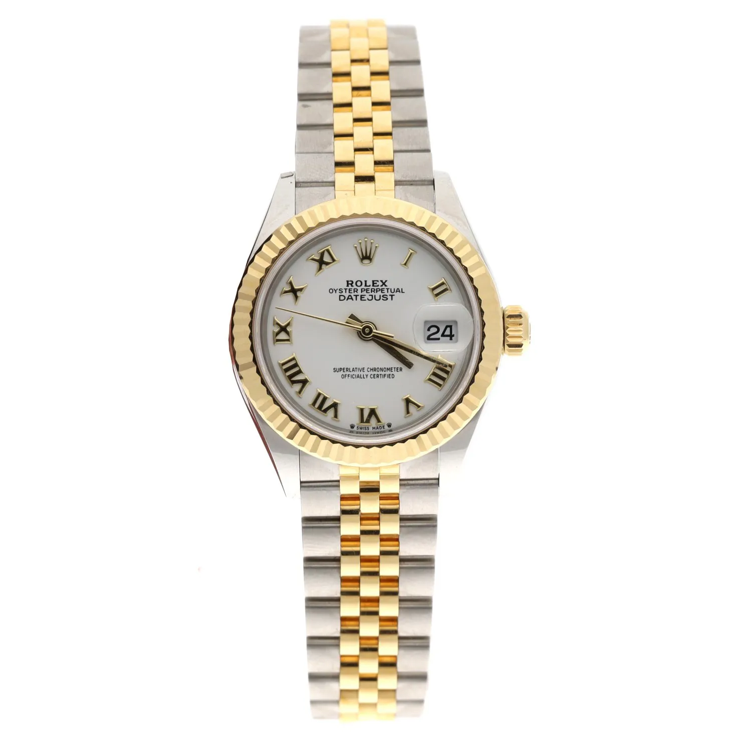 Rolex Lady-Datejust 279173 28mm Yellow gold and Stainless steel White