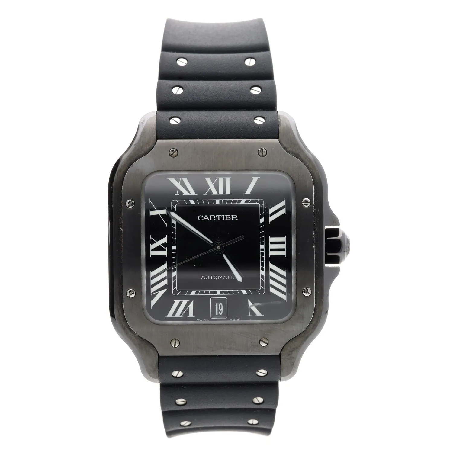 Cartier Santos 4072 40mm Stainless steel Black