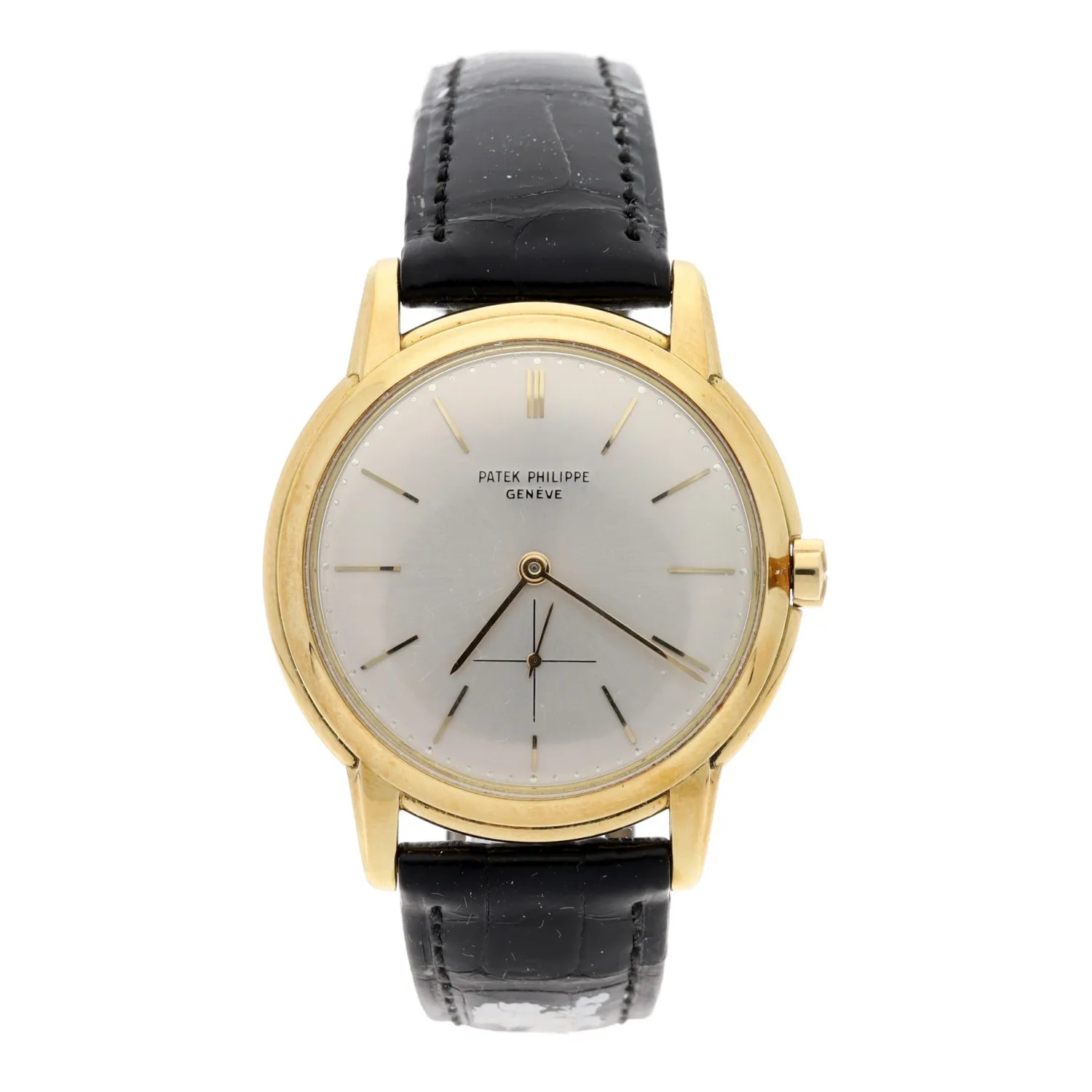 Patek Philippe Calatrava 36mm 18k yellow gold Silvered