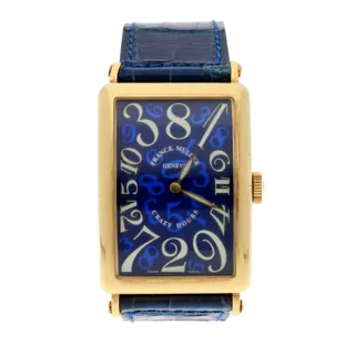 Franck Muller Crazy Hours 1200 CH 18k yellow gold Blue