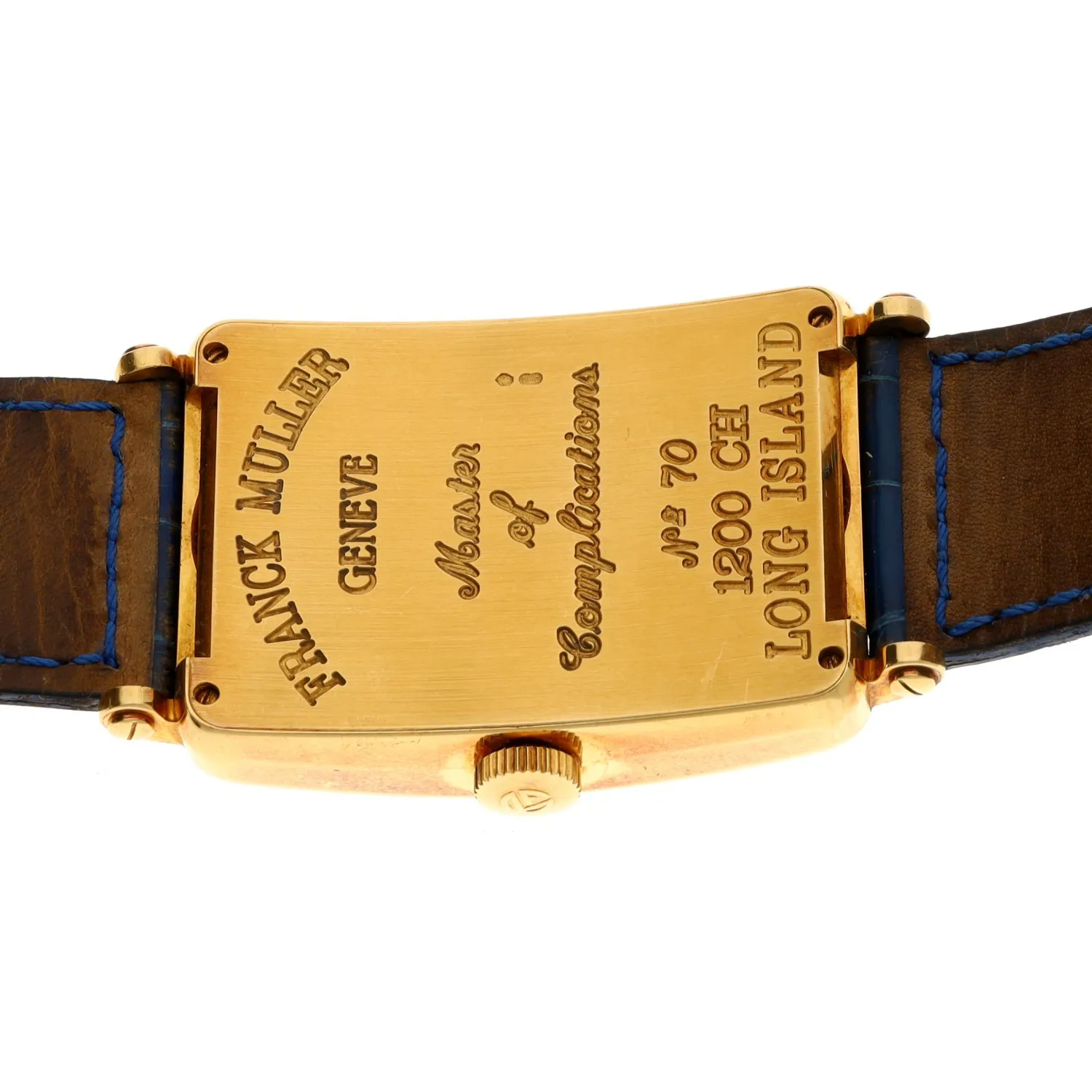 Franck Muller Crazy Hours 1200 CH 33mm 18k yellow gold Blue 1