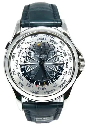 Patek Philippe World Time 5130P-001 39.5mm Platinum Blue