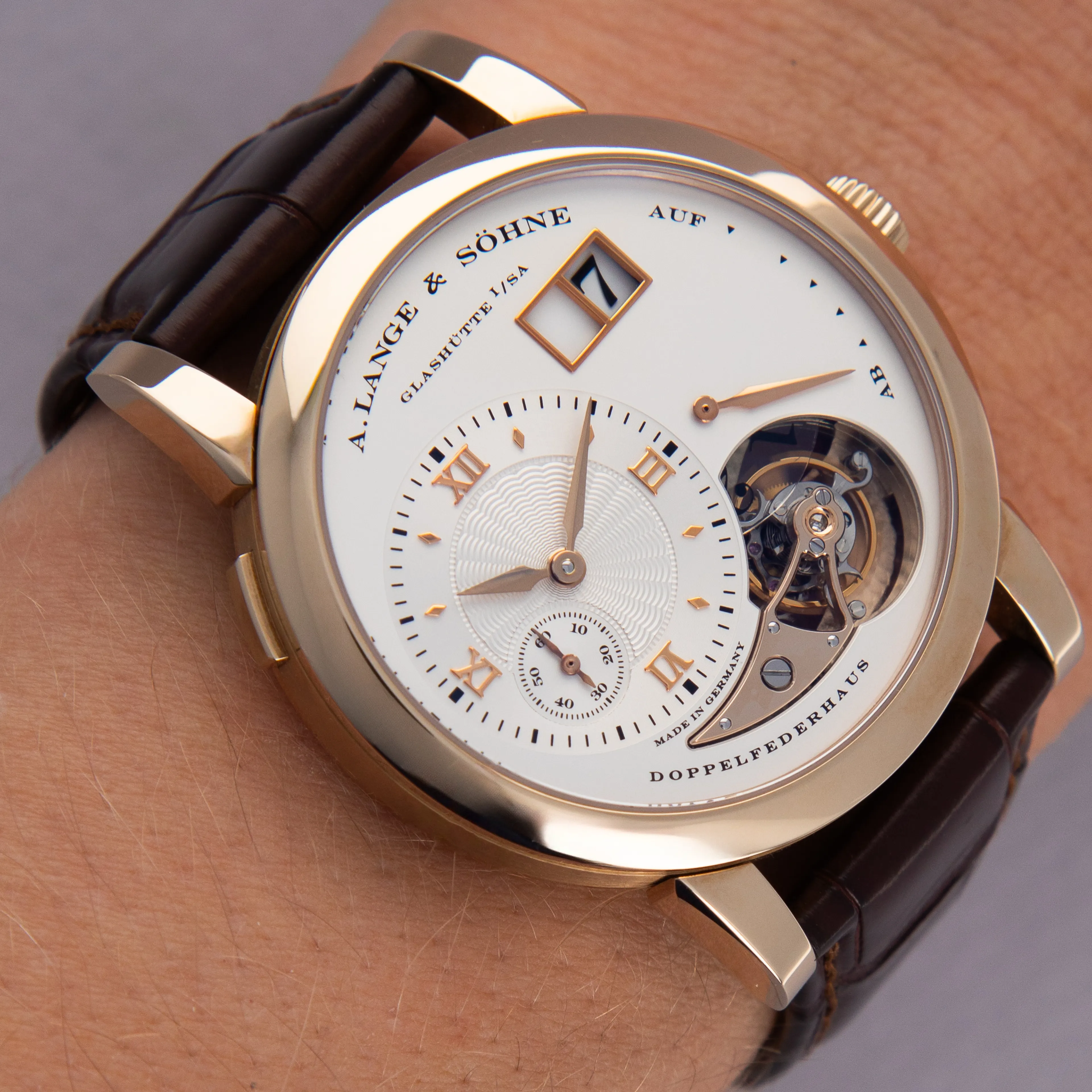 A. Lange & Söhne Lange 1 722.050 38.5mm 18k Gold Silver 18