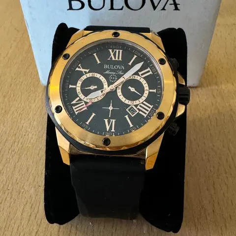 Bulova Marine Star 98B104 44mm Yellow gold and Stainless steel Black