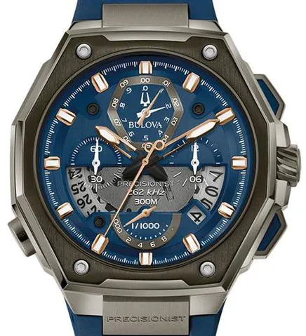 Bulova Precisionist 98B357 46mm Stainless steel Blue