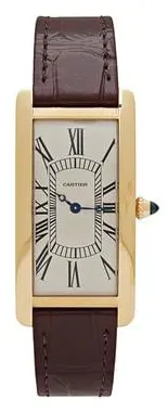 Cartier Baignoire WGTA0057 23mm Yellow gold Champagne