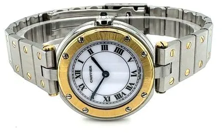 Cartier Santos 8191 27mm Yellow gold and Stainless steel White