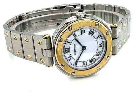 Cartier Santos 8191 27mm Yellow gold and Stainless steel White 1