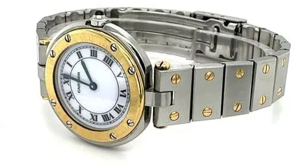 Cartier Santos 8191 27mm Yellow gold and Stainless steel White 4