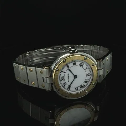 Cartier Santos 8191 27mm Yellow gold and Stainless steel White 9