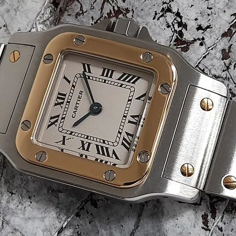 Cartier Santos Galbée 1057930 24mm Yellow gold and Stainless steel White 6