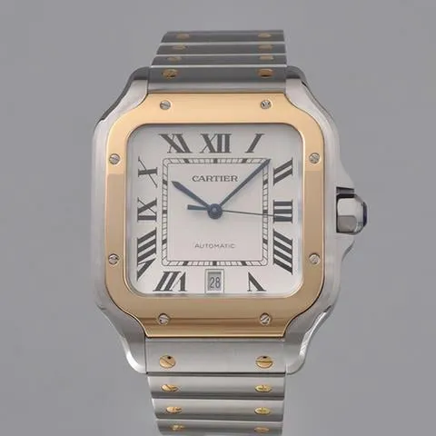 Cartier Santos W2SA0009 47.5mm Yellow gold and Stainless steel Silver