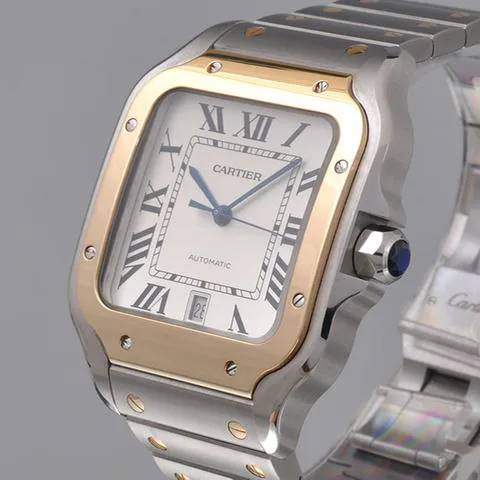 Cartier Santos W2SA0009 47.5mm Yellow gold and Stainless steel Silver 2