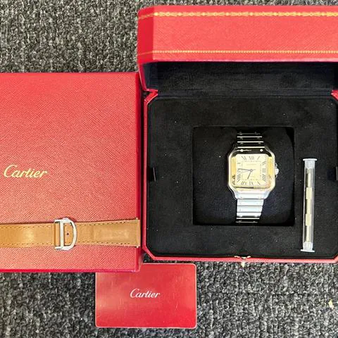 Cartier Santos W2SA0016 35mm Yellow gold and Stainless steel Silver 6