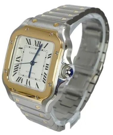 Cartier Santos W2SA0016 35mm Yellow gold and Stainless steel Silver 9