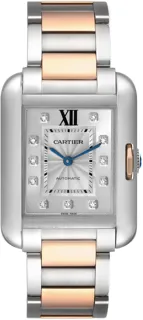 Cartier Tank Anglaise wt100025 Stainless steel and 18k rose gold Silver