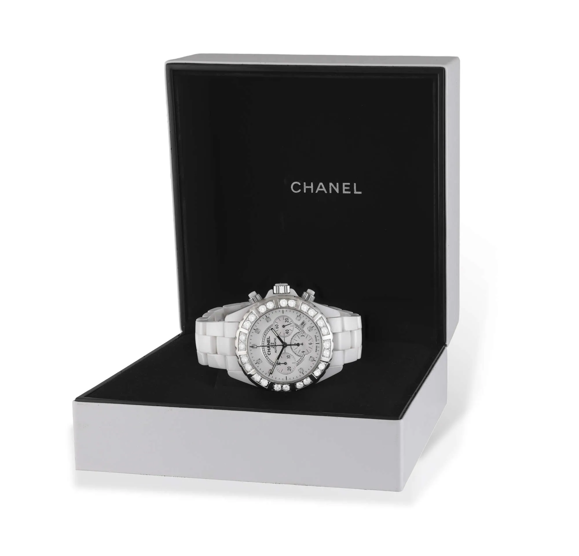 Chanel J12 40mm Ceramic and Stainless steel and Diamond White 1