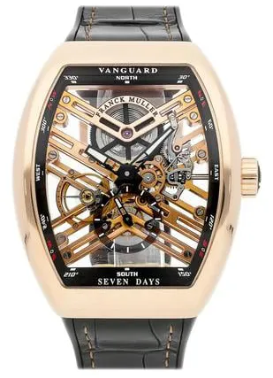 Franck Muller Vanguard V 45 S6 SQT 5N NR 53mm Rose gold Skeletonized