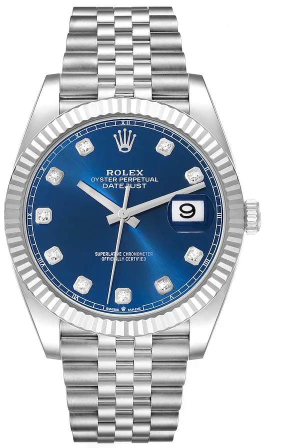 Rolex Datejust 41 126334-0016 41mm White gold and Oystersteel Blue