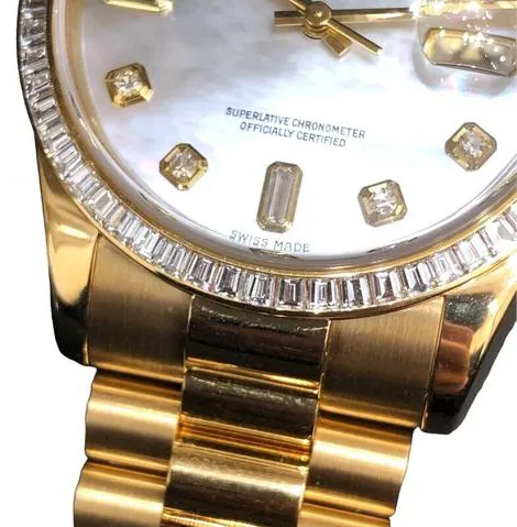 Rolex Day-Date 36 118398BR 36mm Yellow gold White 5