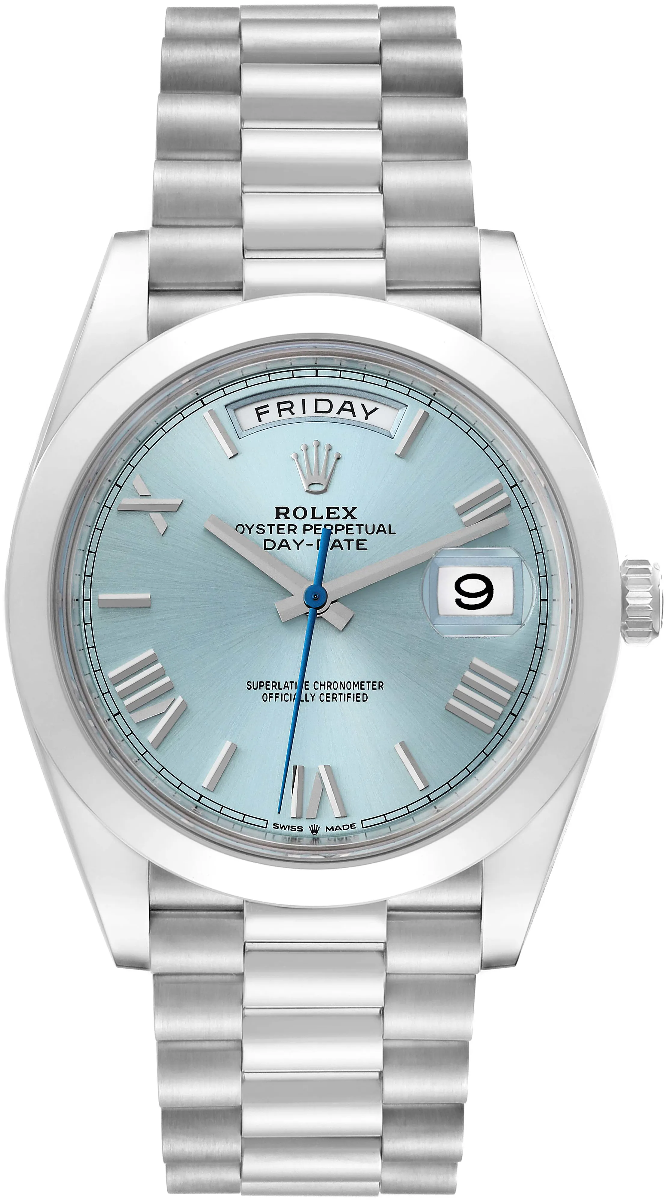 Rolex Day-Date 40 228206 40mm Platinum Blue