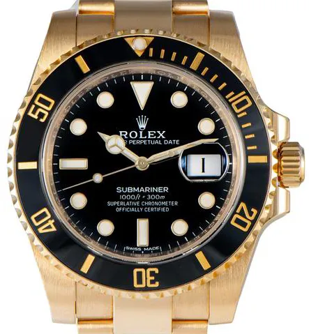 Rolex Submariner 116618LN 40mm Yellow gold Black