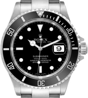 Rolex Submariner 16610 Stainless steel Black