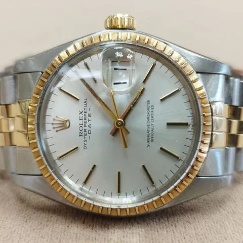 Rolex Oyster Perpetual Date 1505 34mm Yellow gold and Stainless steel Silver 3