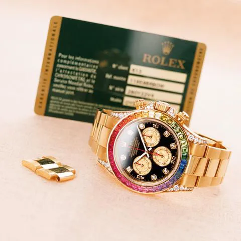 Rolex Daytona 116598 RBOW 40mm Yellow gold Black 4