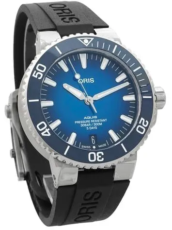 Oris Aquis Date 01 400 7763 4135 43.5mm Stainless steel Blue 2