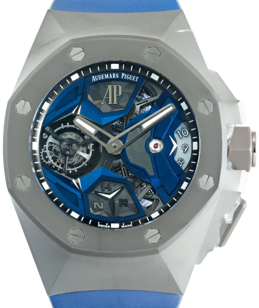 Audemars Piguet Royal Oak Concept Tourbillon 26589IO 44mm Titanium Blue and Skeletonized