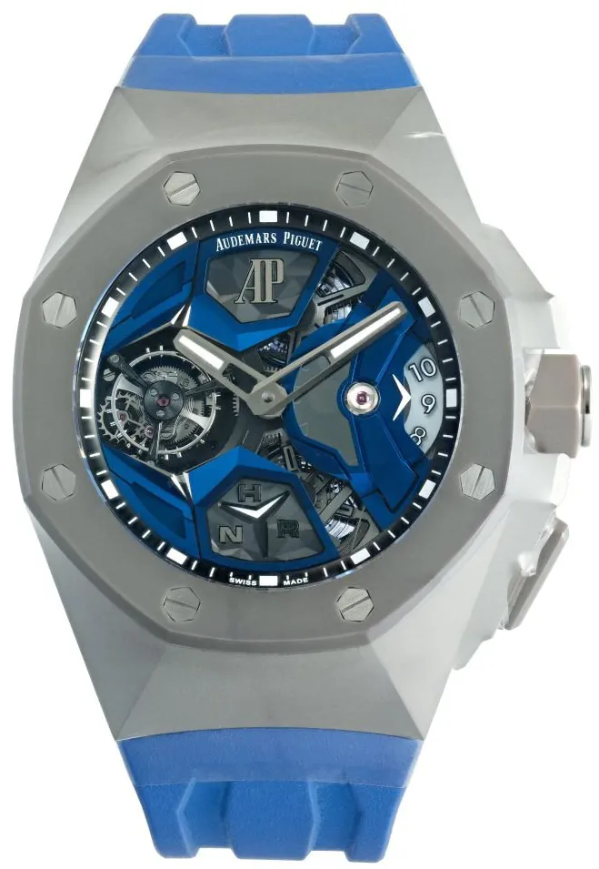 Audemars Piguet Royal Oak Concept Tourbillon 26589IO 44mm Titanium Blue and Skeletonized 1