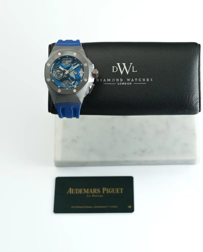 Audemars Piguet Royal Oak Concept Tourbillon 26589IO 44mm Titanium Blue and Skeletonized 2