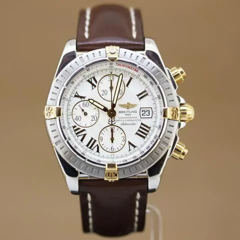 Breitling Chronomat B13356 44mm Yellow gold and Stainless steel White