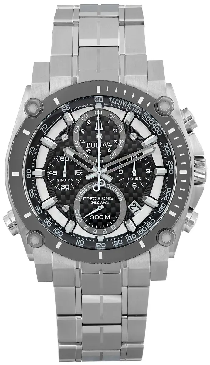 Bulova Precisionist 98B405 46mm Stainless steel Black