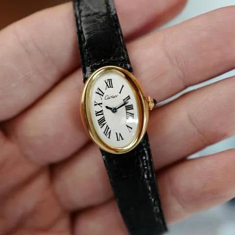 Cartier Baignoire 19mm Yellow gold White 4