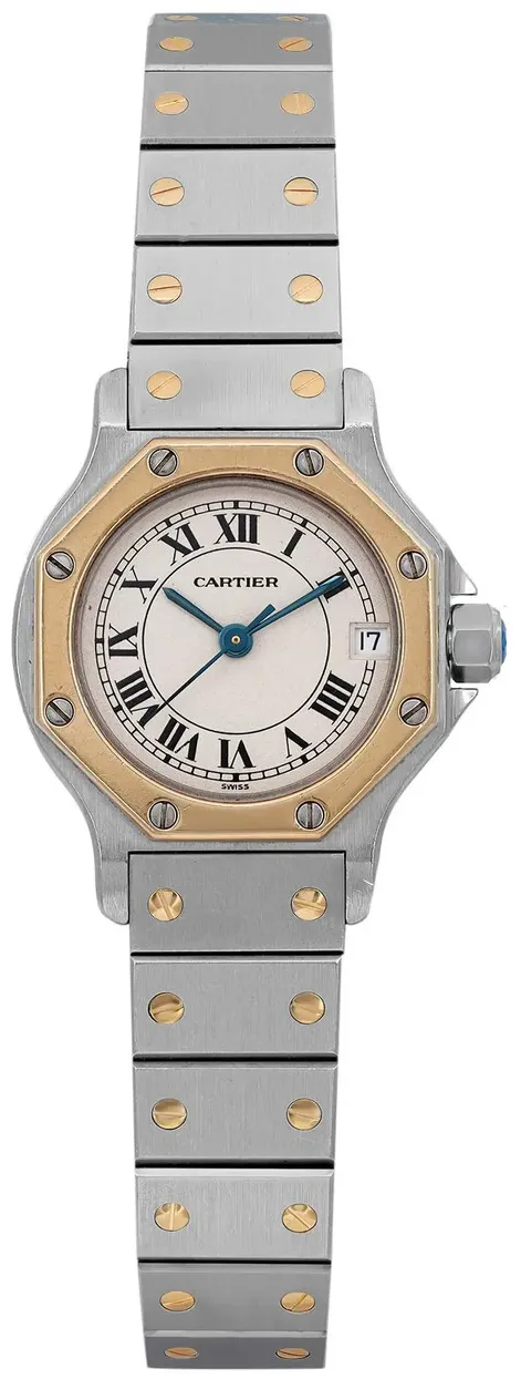 Cartier Santos Octagon 187903 24mm Stainless steel Cream