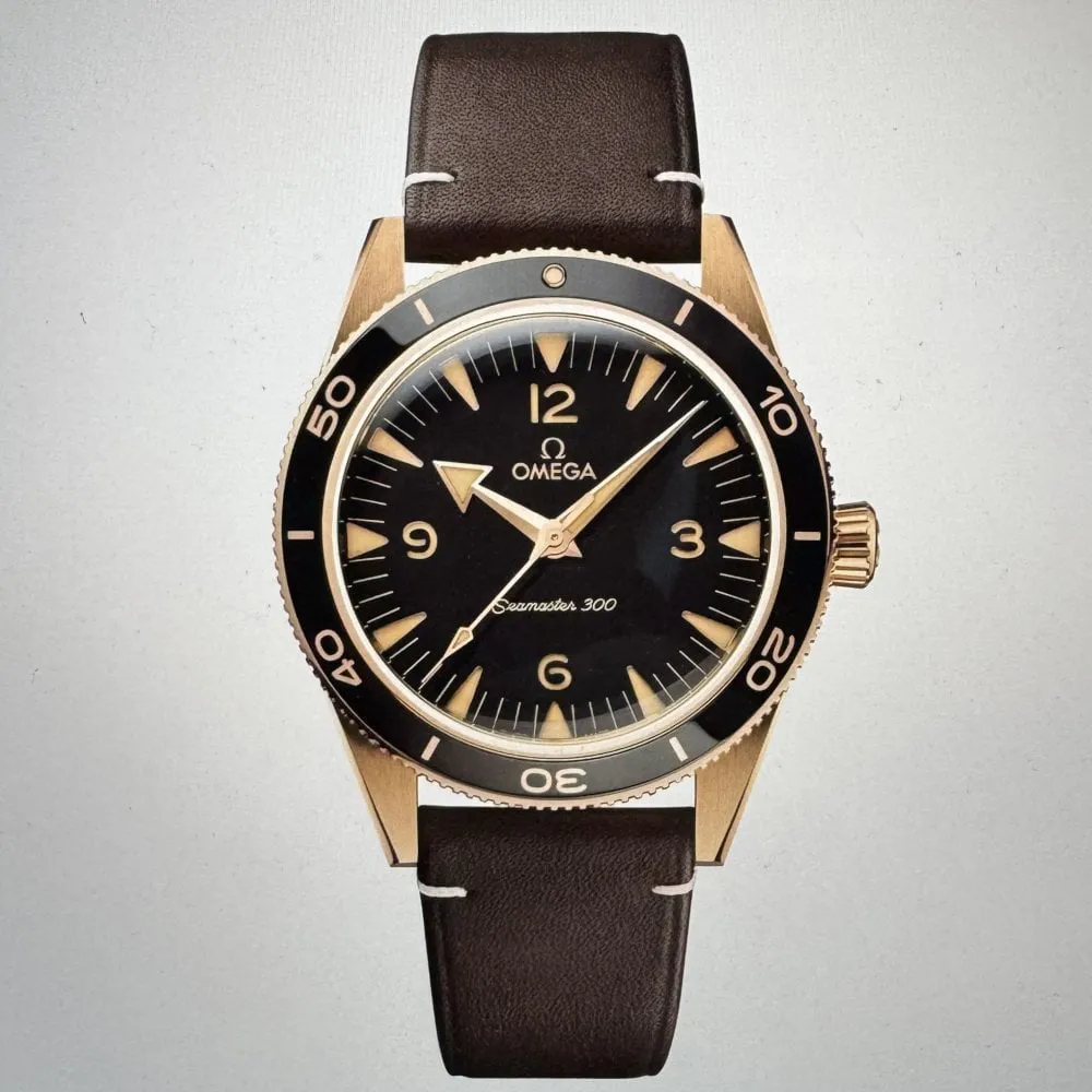 Omega Seamaster 300 234.92.41.21.10.001 41mm Yellow gold Brown