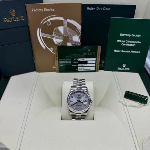 Rolex Day-Date 36 118206 36mm Platinum Blue 1