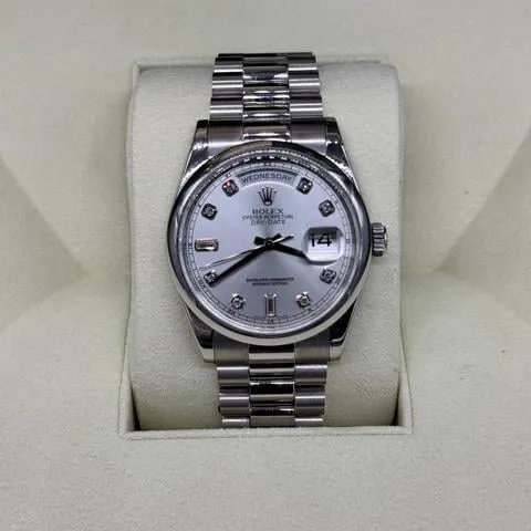 Rolex Day-Date 36 118206 36mm Platinum Blue 2