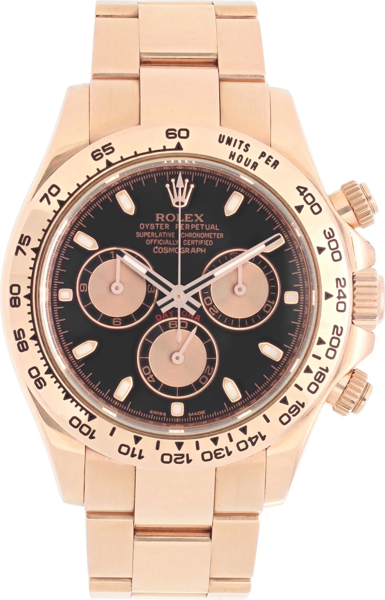 Rolex Daytona 116505 40mm Rose gold and 18k rose gold Black