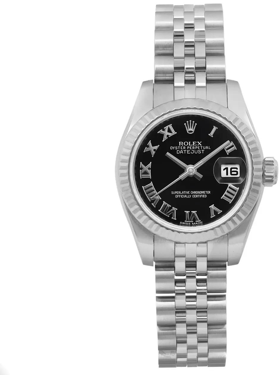 Rolex Lady-Datejust 179174 26mm Stainless steel Black