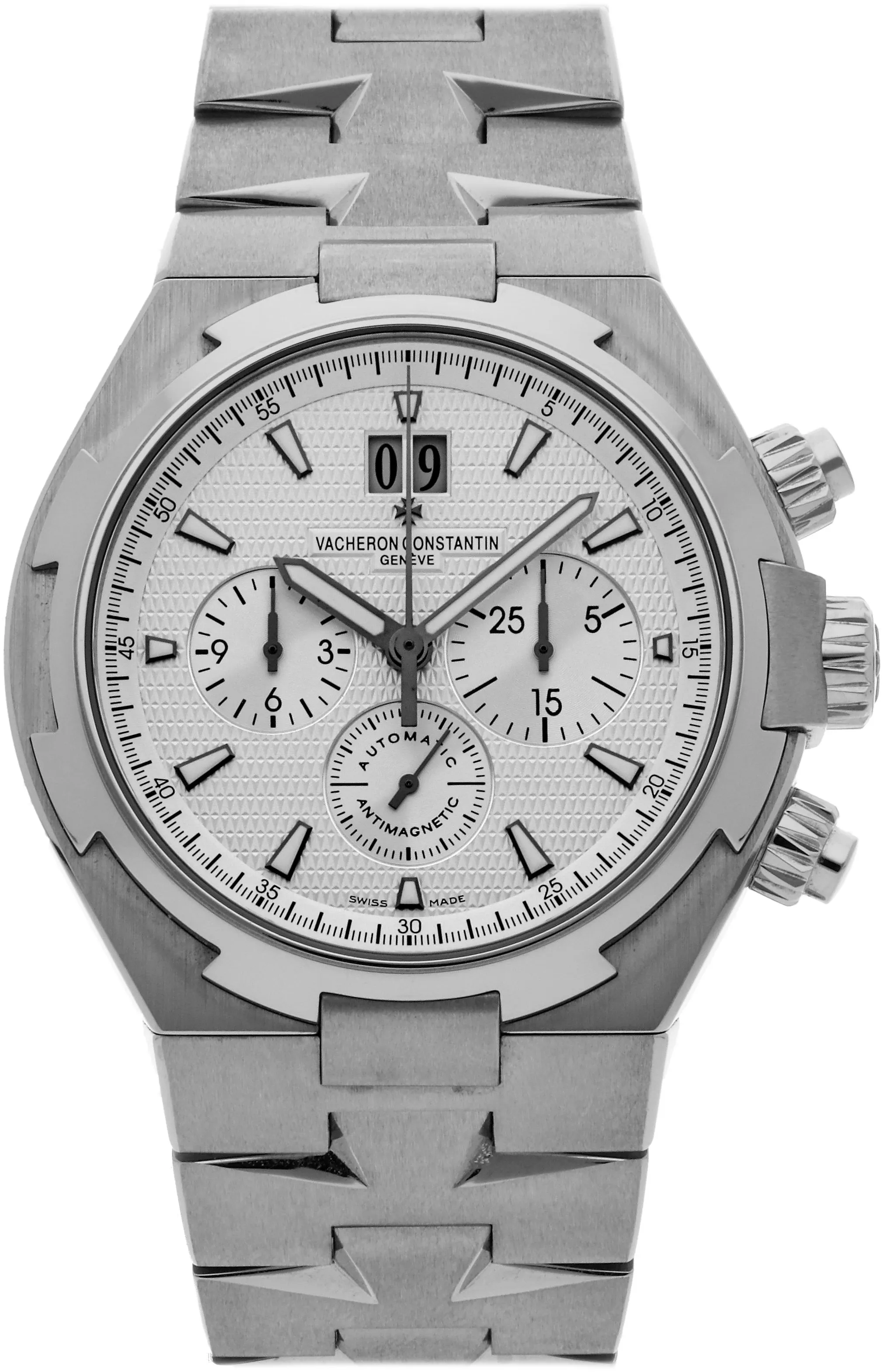 Vacheron Constantin Overseas Chronograph 49150/B01A-9095 42mm Stainless steel Silver