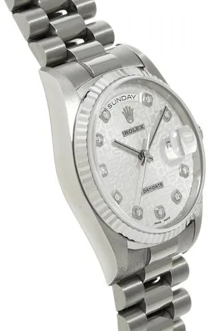 Rolex Day-Date 36 18239G 36mm White gold Silver 2