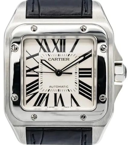 Cartier Santos 100 2656 41mm Stainless steel White