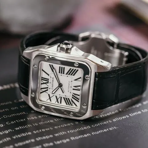 Cartier Santos 100 2656 41mm Stainless steel White 1